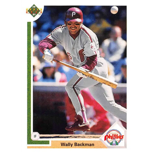 1991 Upper Deck #790 Wally Backman NM-MT Philadelphia Phillies Baseball Card Image 1
