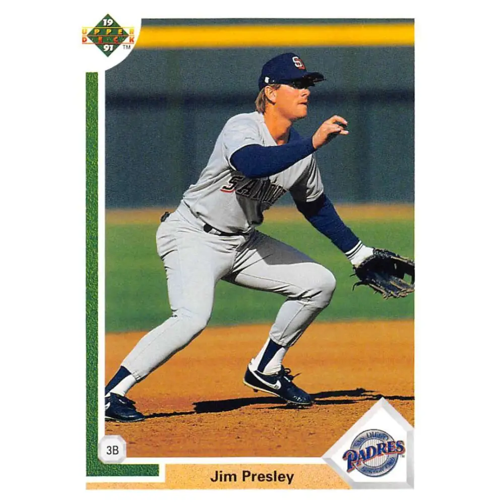 1991 Upper Deck #791 Jim Presley NM-MT San Diego Padres Baseball Card Image 1