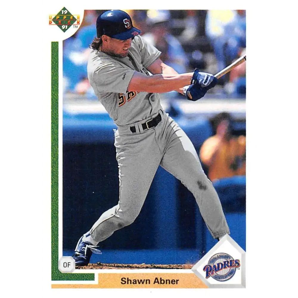 1991 Upper Deck #795 Shawn Abner EX Excellent San Diego Padres Baseball Card  Image 1