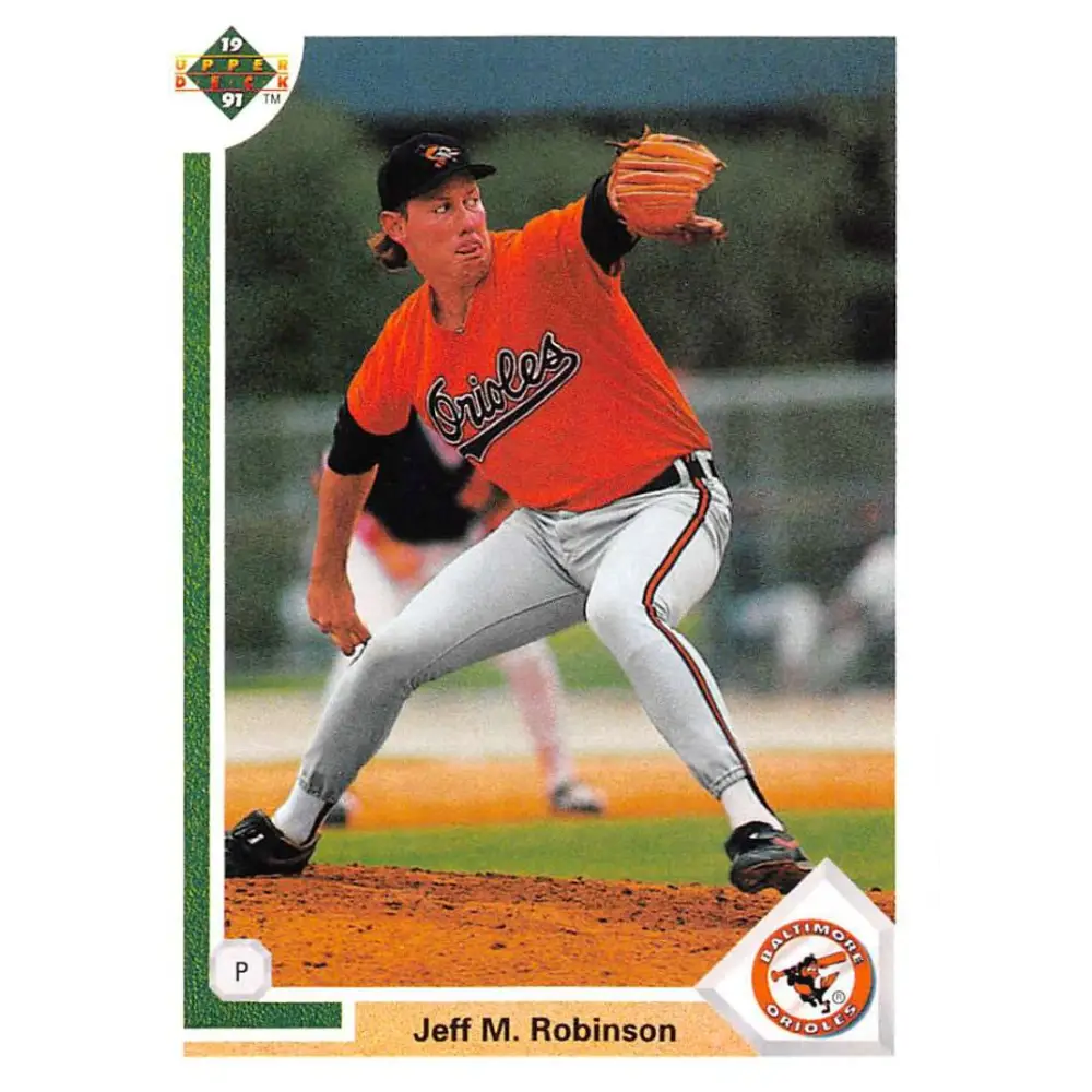 1991 Upper Deck #796 Jeff Robinson NM-MT Baltimore Orioles Baseball Card Image 1