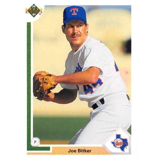 1991 Upper Deck #797 Joe Bitker EX Excellent RC Rookie Texas Rangers Baseball Card  Image 1