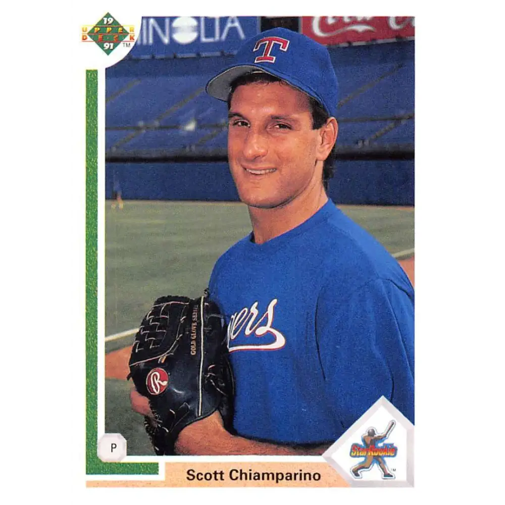 1991 Upper Deck #8 Scott Chiamparino EX Excellent Texas Rangers Baseball Card  Image 1
