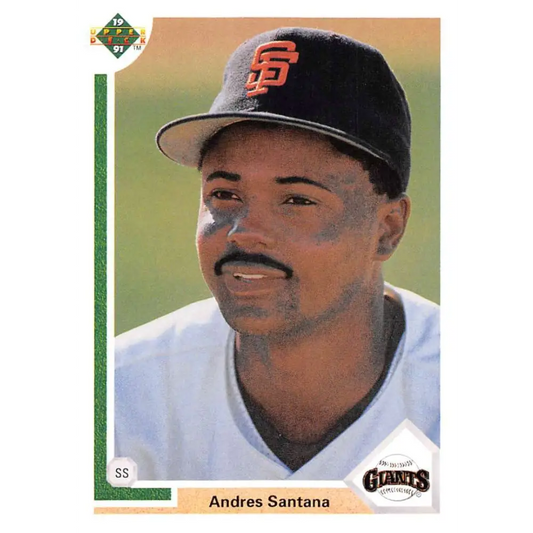 1991 Upper Deck #87 Andres Santana NM-MT San Francisco Giants Baseball Card Image 1