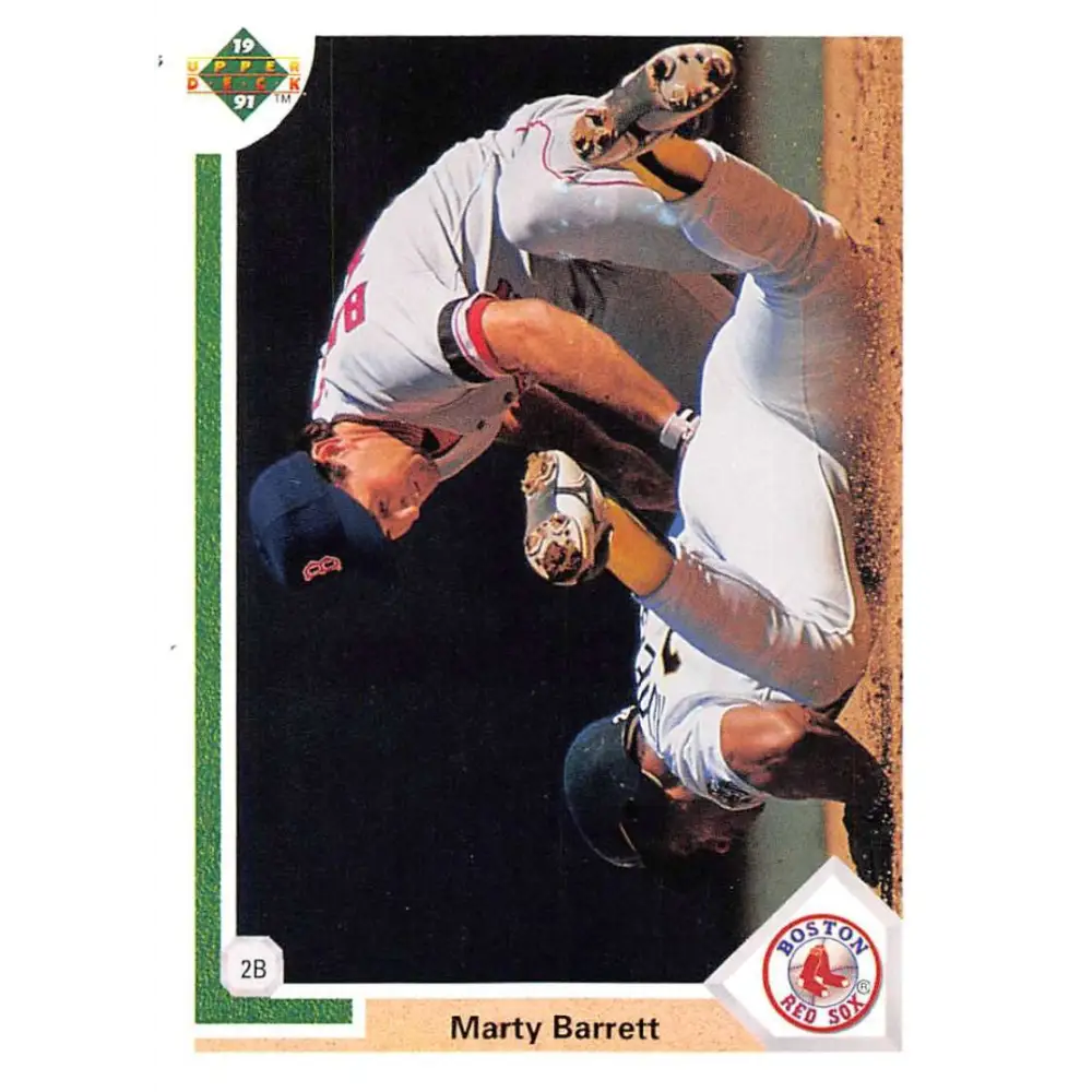1991 Upper Deck #90 Marty Barrett EX Excellent Boston Red Sox Baseball Card  Image 1