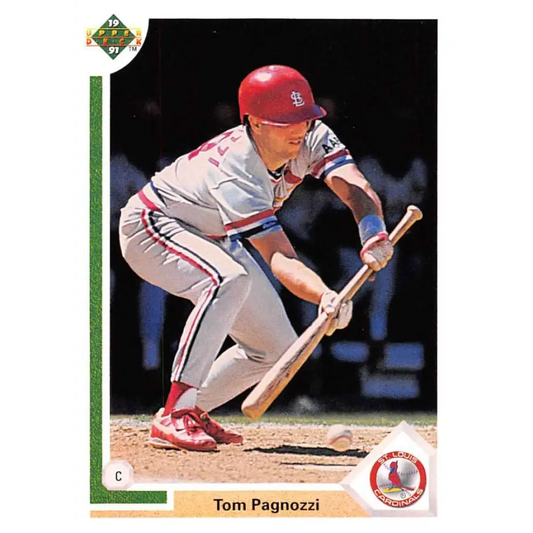 1991 Upper Deck #91 Tom Pagnozzi EX Excellent St. Louis Cardinals Baseball Card  Image 1