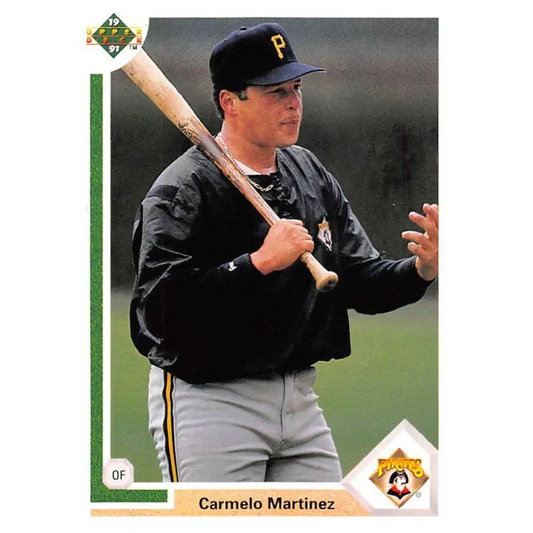 1991 Upper Deck #92 Carmelo Martinez EX Excellent Pittsburgh Pirates Baseball Card  Image 1