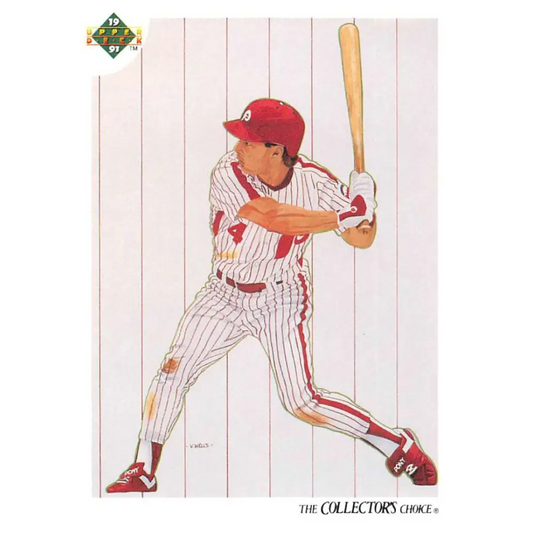 1991 Upper Deck #97 Lenny Dykstra EX Excellent Philadelphia Phillies Baseball Card  Image 1
