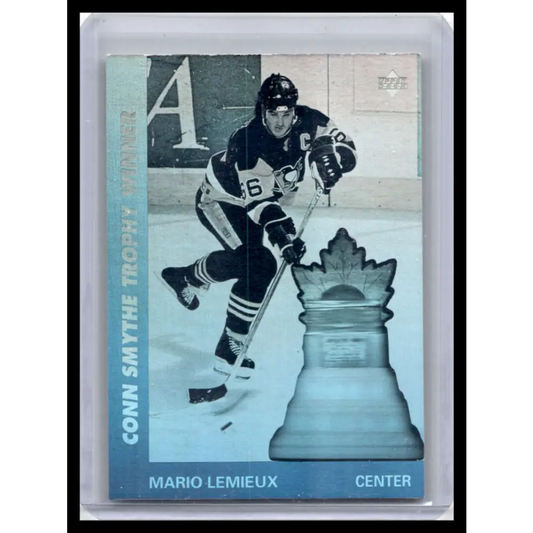 1991 Upper Deck #AW9 Mario Lemieux NM-MT Pittsburgh Penguins Hockey Card Image 1