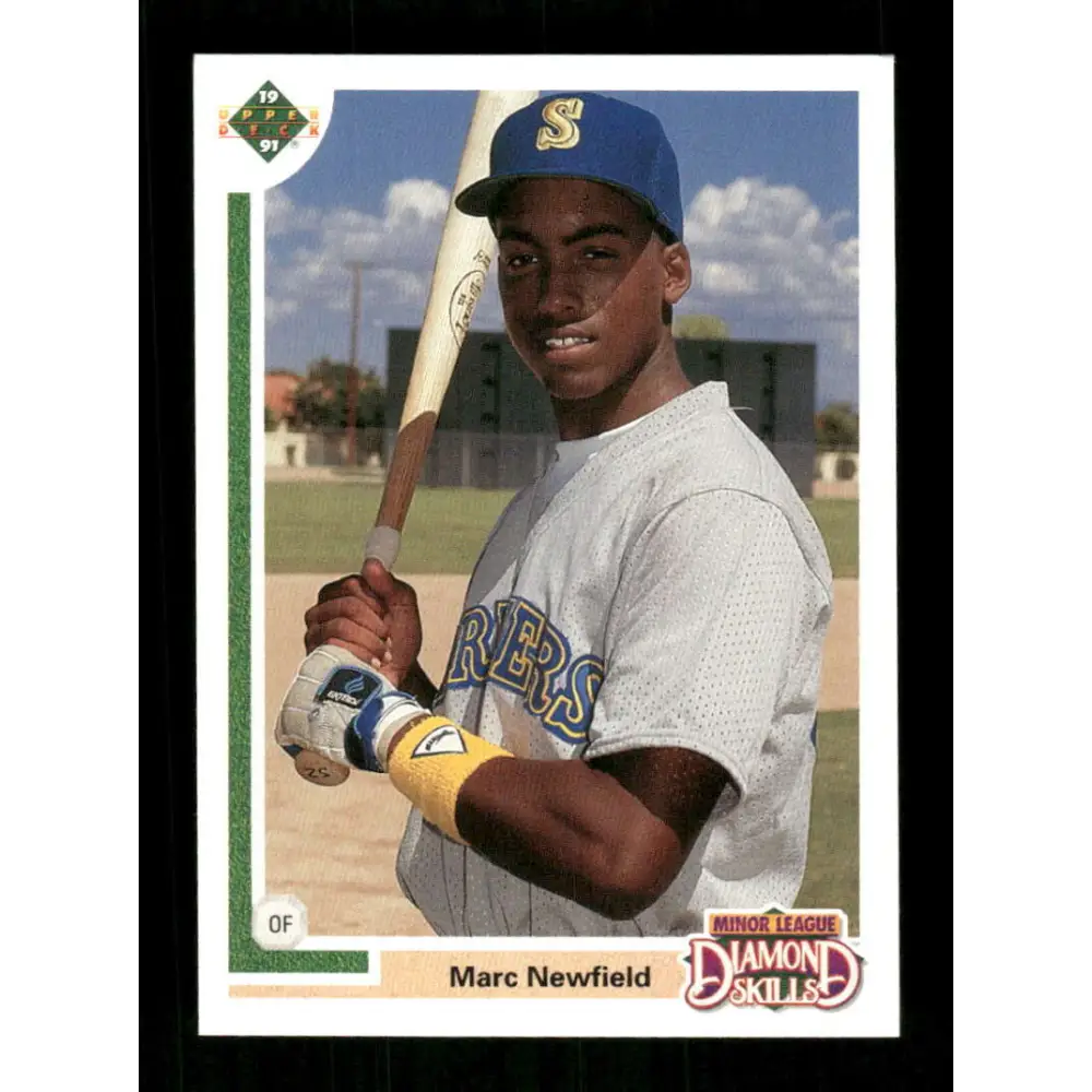 1991 Upper Deck Final Edition #18 Marc Newfield EX Excellent RC Rookie Seattle Mariners Baseball Card  Image 1