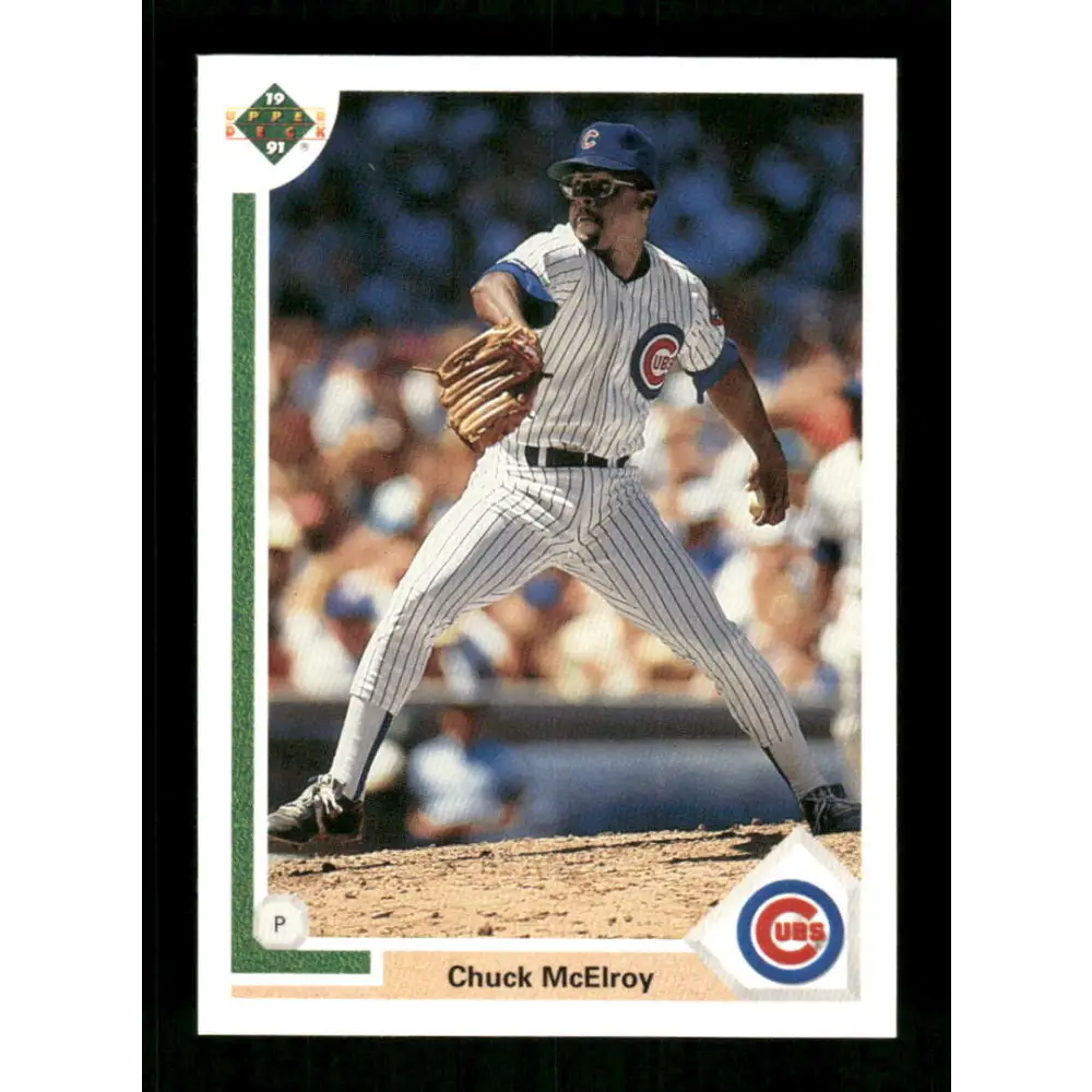 1991 Upper Deck Final Edition #29 Chuck McElroy EX Excellent Chicago Cubs Baseball Card  Image 1