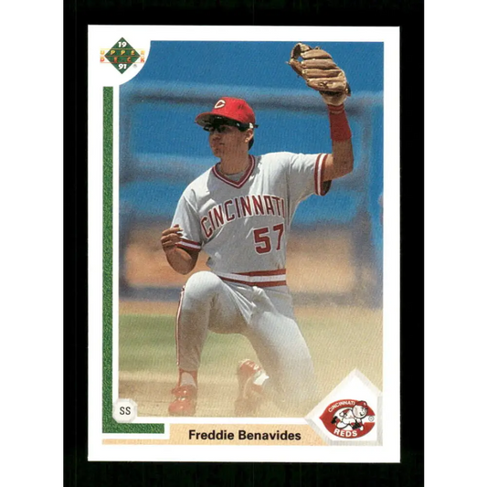1991 Upper Deck Final Edition #32 Freddie Benavides EX Excellent RC Rookie Cincinnati Reds Baseball Card  Image 1