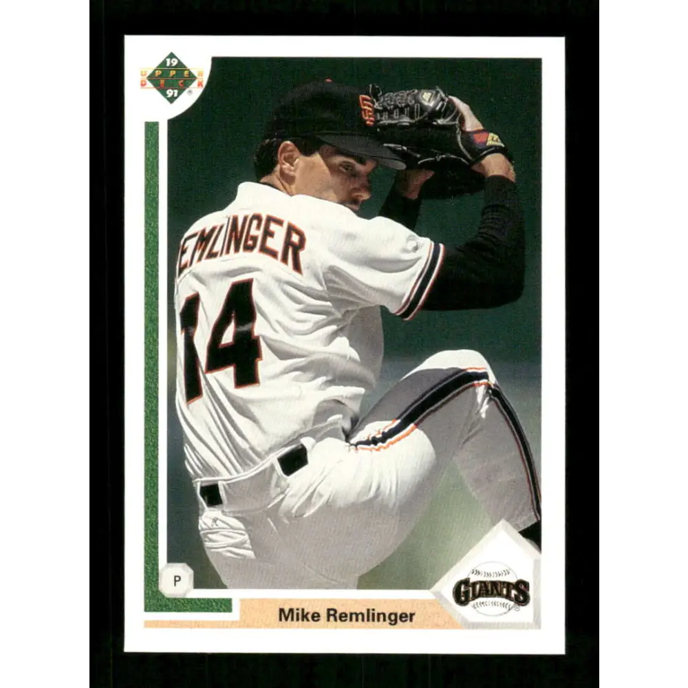 1991 Upper Deck Final Edition #36 Mike Remlinger EX Excellent San Francisco Giants Baseball Card  Image 1