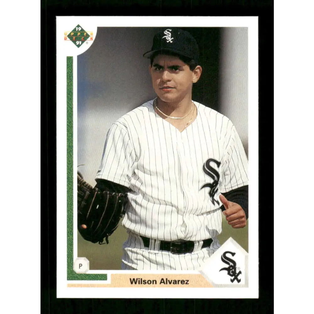 1991 Upper Deck Final Edition #42 Wilson Alvarez EX Excellent Chicago White Sox Baseball Card  Image 1