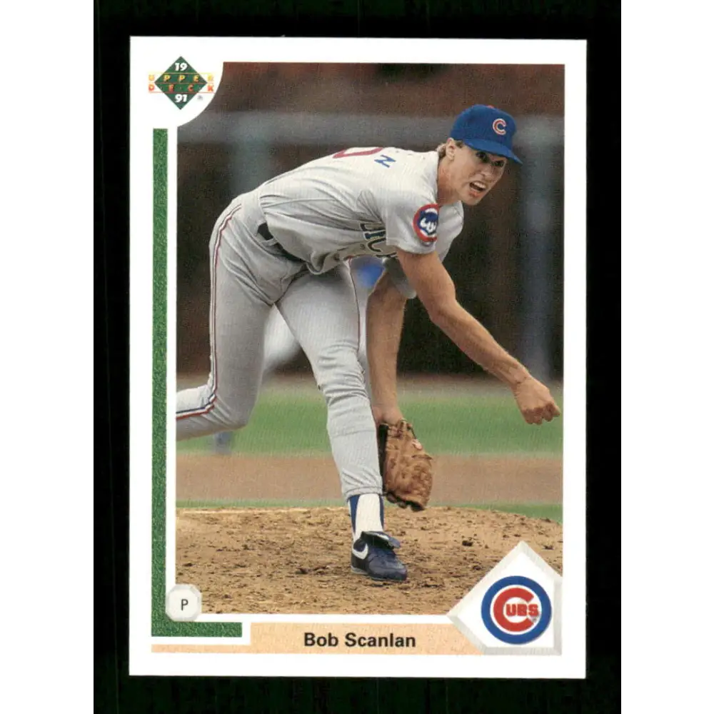 1991 Upper Deck Final Edition #48 Bob Scanlan EX Excellent RC Rookie Chicago Cubs Baseball Card  Image 1