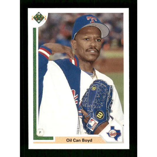 1991 Upper Deck Final Edition #51 Oil Can Boyd EX Excellent Texas Rangers Baseball Card  Image 1