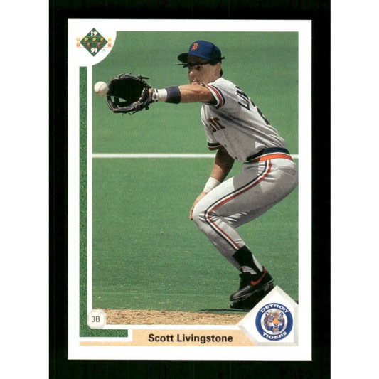 1991 Upper Deck Final Edition #53 Scott Livingstone EX Excellent RC Rookie Detroit Tigers Baseball Card  Image 1