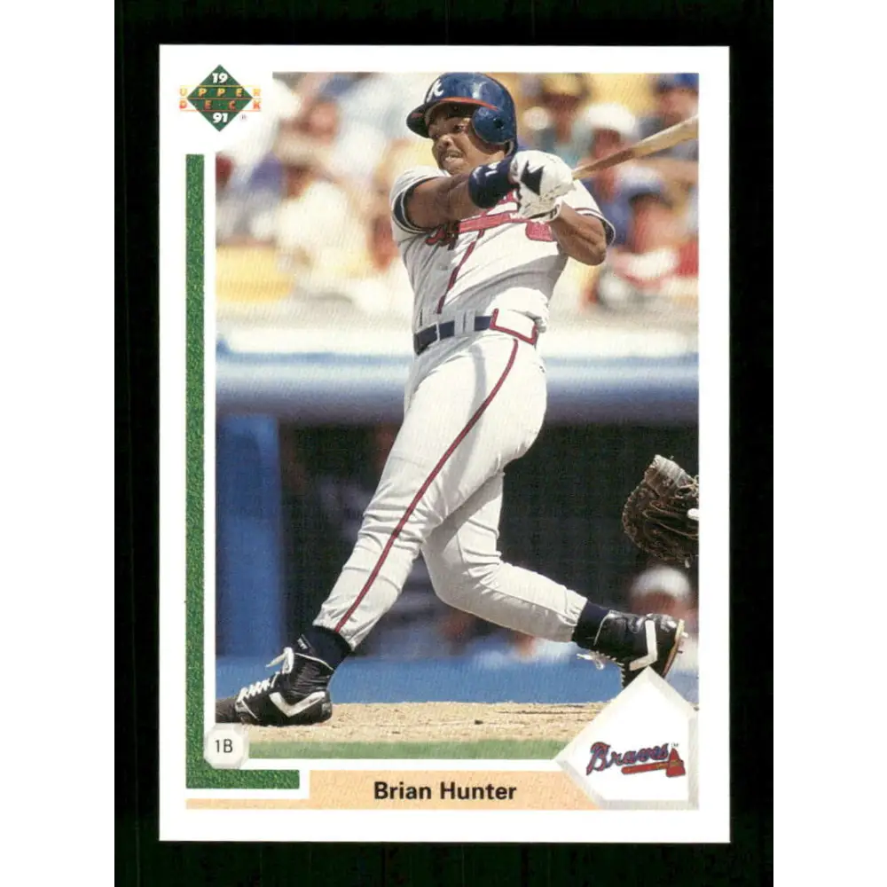 1991 Upper Deck Final Edition #54 Brian Hunter EX Excellent RC Rookie Atlanta Braves Baseball Card  Image 1