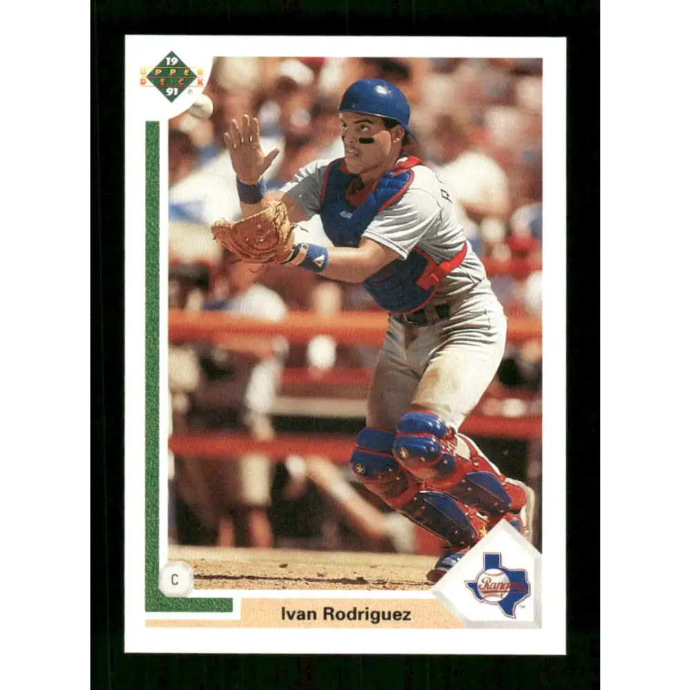 1991 Upper Deck Final Edition #55 Ivan Rodriguez EX Excellent RC Rookie Texas Rangers Baseball Card  Image 1