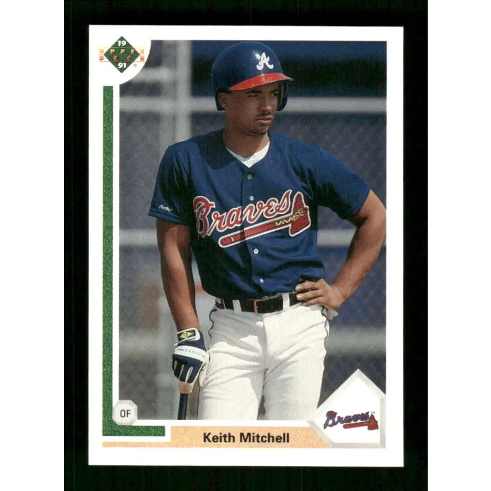 1991 Upper Deck Final Edition #56 Keith Mitchell EX Excellent RC Rookie Atlanta Braves Baseball Card  Image 1
