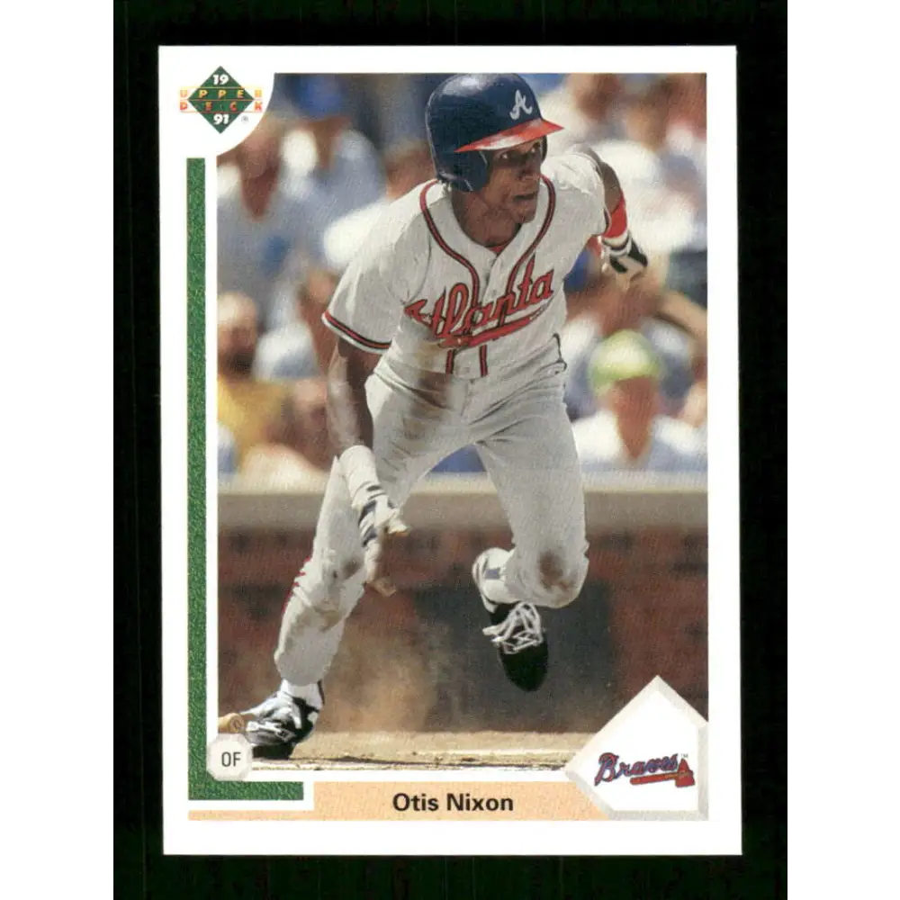 1991 Upper Deck Final Edition #58 Otis Nixon EX Excellent Atlanta Braves Baseball Card  Image 1