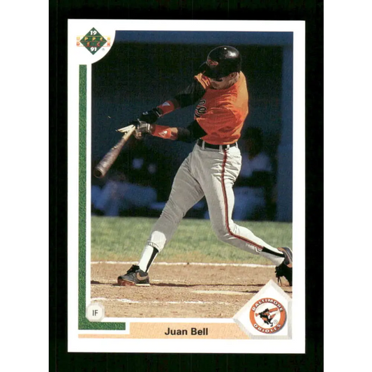 1991 Upper Deck Final Edition #59 Juan Bell EX Excellent Baltimore Orioles Baseball Card  Image 1