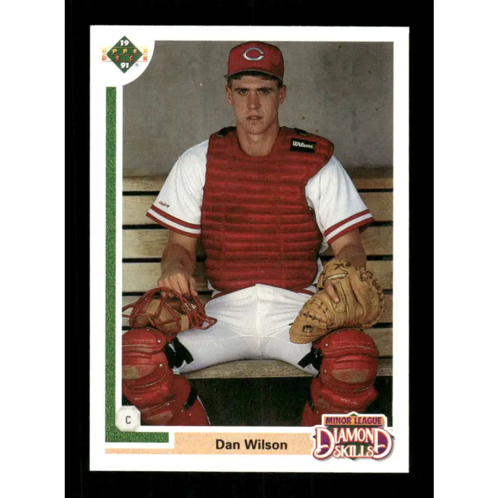 1991 Upper Deck Final Edition #6 Dan Wilson EX Excellent RC Rookie Cincinnati Reds Baseball Card  Image 1