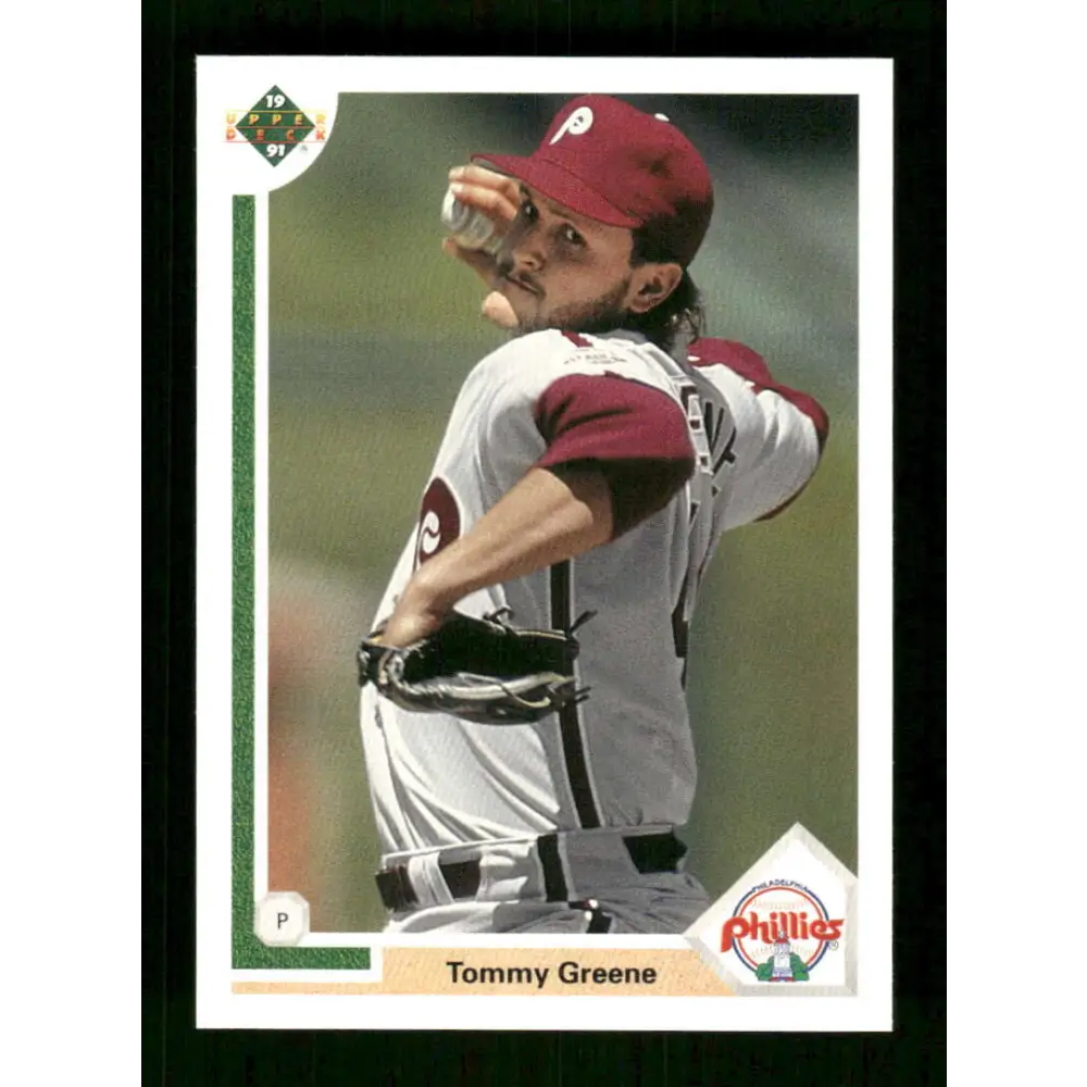 1991 Upper Deck Final Edition #62 Tommy Greene EX Excellent Philadelphia Phillies Baseball Card  Image 1