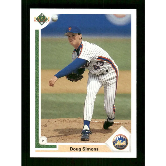 1991 Upper Deck Final Edition #63 Doug Simons EX Excellent RC Rookie New York Mets Baseball Card  Image 1