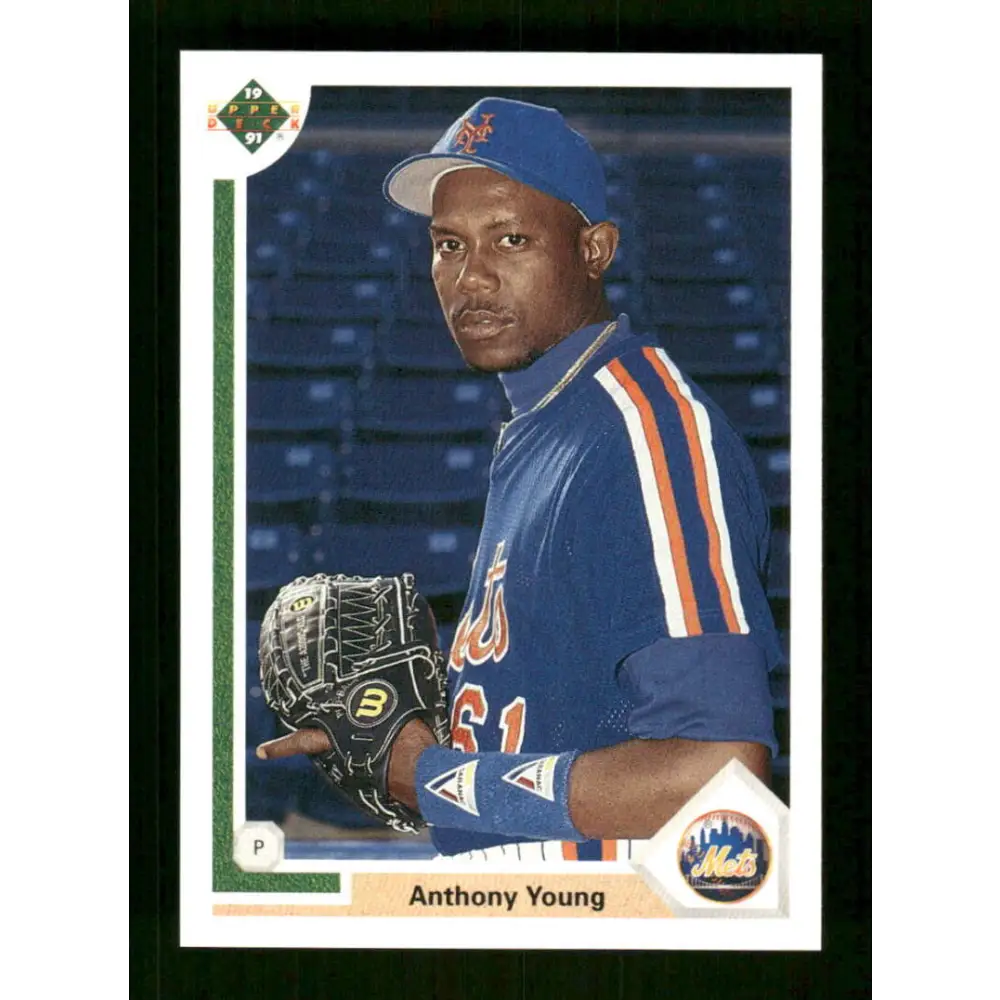 1991 Upper Deck Final Edition #65 Anthony Young EX Excellent RC Rookie New York Mets Baseball Card  Image 1