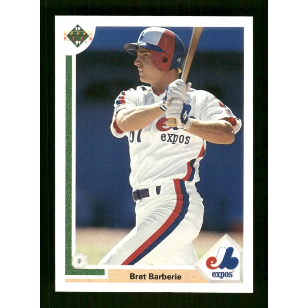 1991 Upper Deck Final Edition #67 Bret Barberie EX Excellent RC Rookie Montreal Expos Baseball Card  Image 1