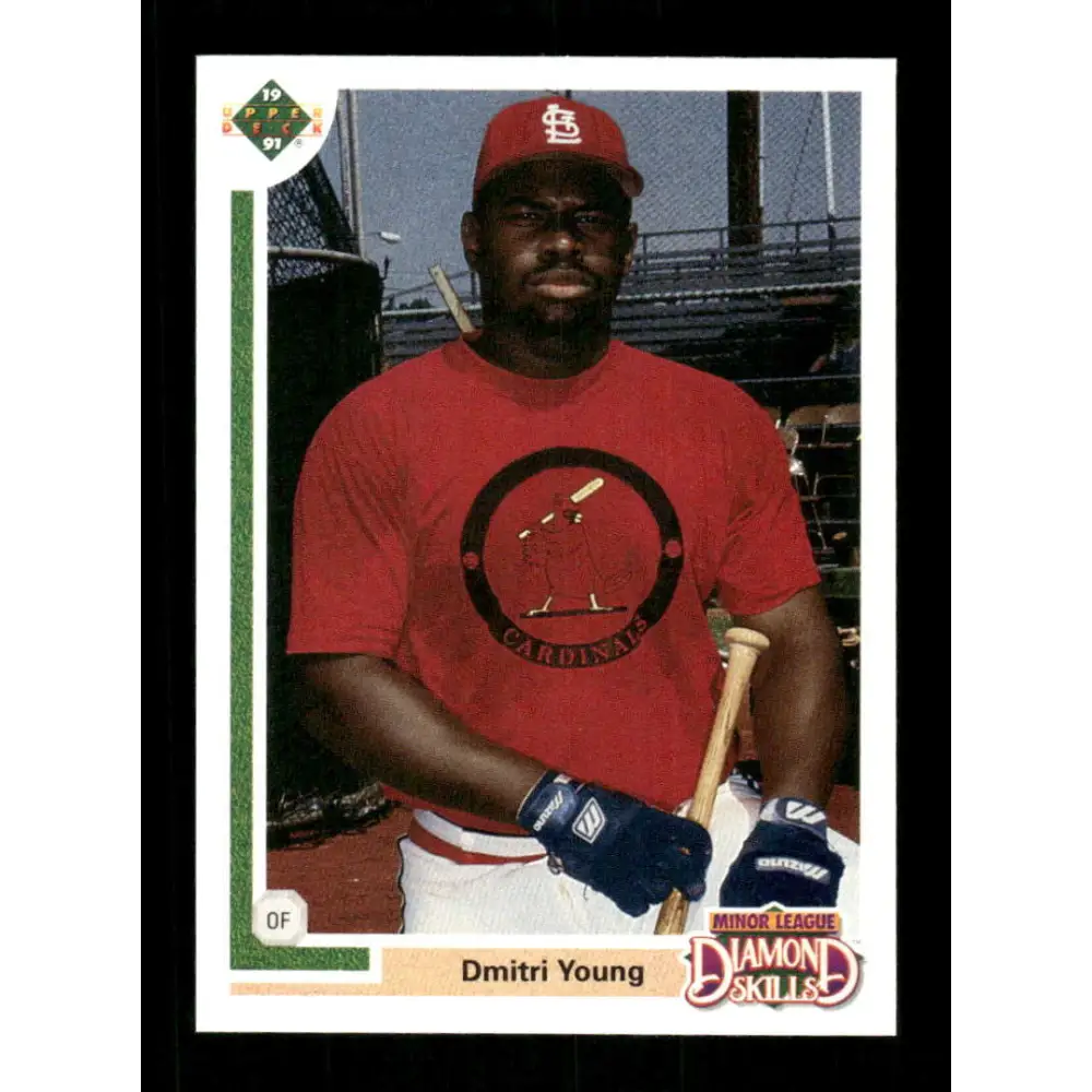 1991 Upper Deck Final Edition #7 Dmitri Young EX Excellent RC Rookie St. Louis Cardinals Baseball Card  Image 1
