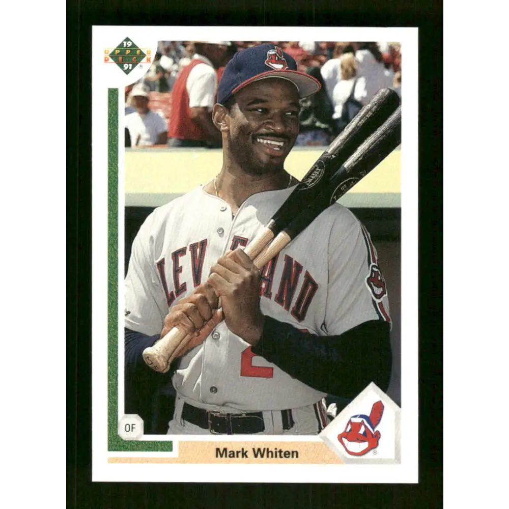 1991 Upper Deck Final Edition #75 Mark Whiten EX Excellent Cleveland Indians Baseball Card  Image 1