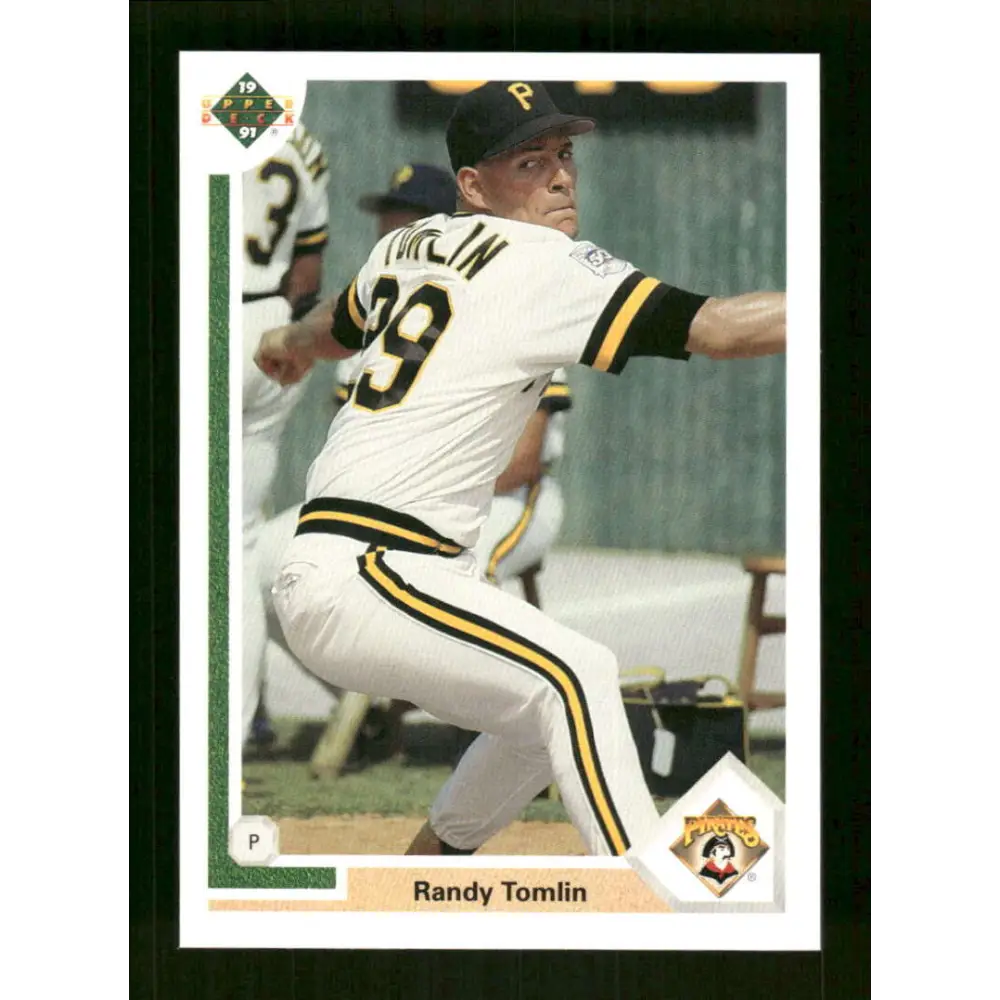 1991 Upper Deck Final Edition #76 Randy Tomlin EX Excellent RC Rookie Pittsburgh Pirates Baseball Card  Image 1