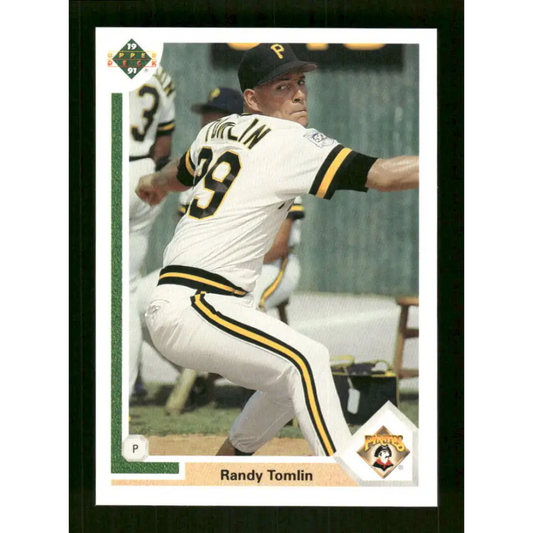 1991 Upper Deck Final Edition #76 Randy Tomlin EX Excellent RC Rookie Pittsburgh Pirates Baseball Card  Image 1