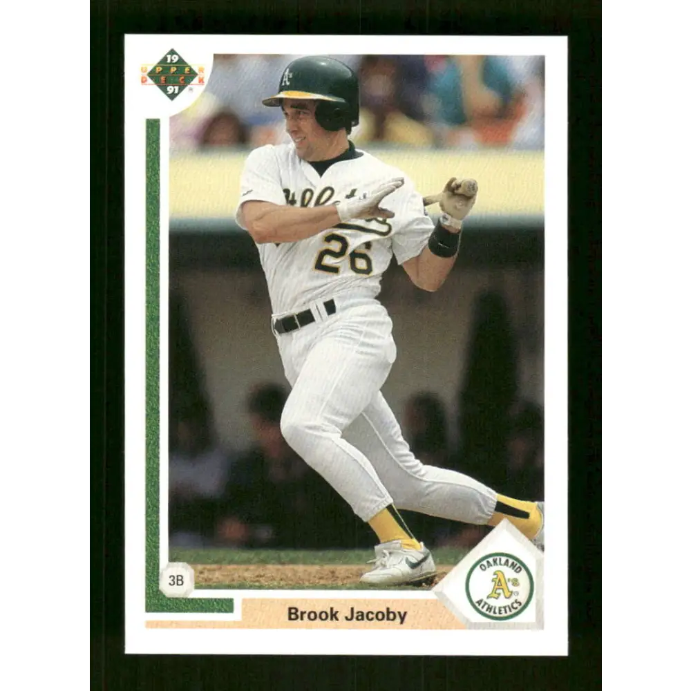 1991 Upper Deck Final Edition #78 Brook Jacoby EX Excellent Oakland Athletics Baseball Card  Image 1