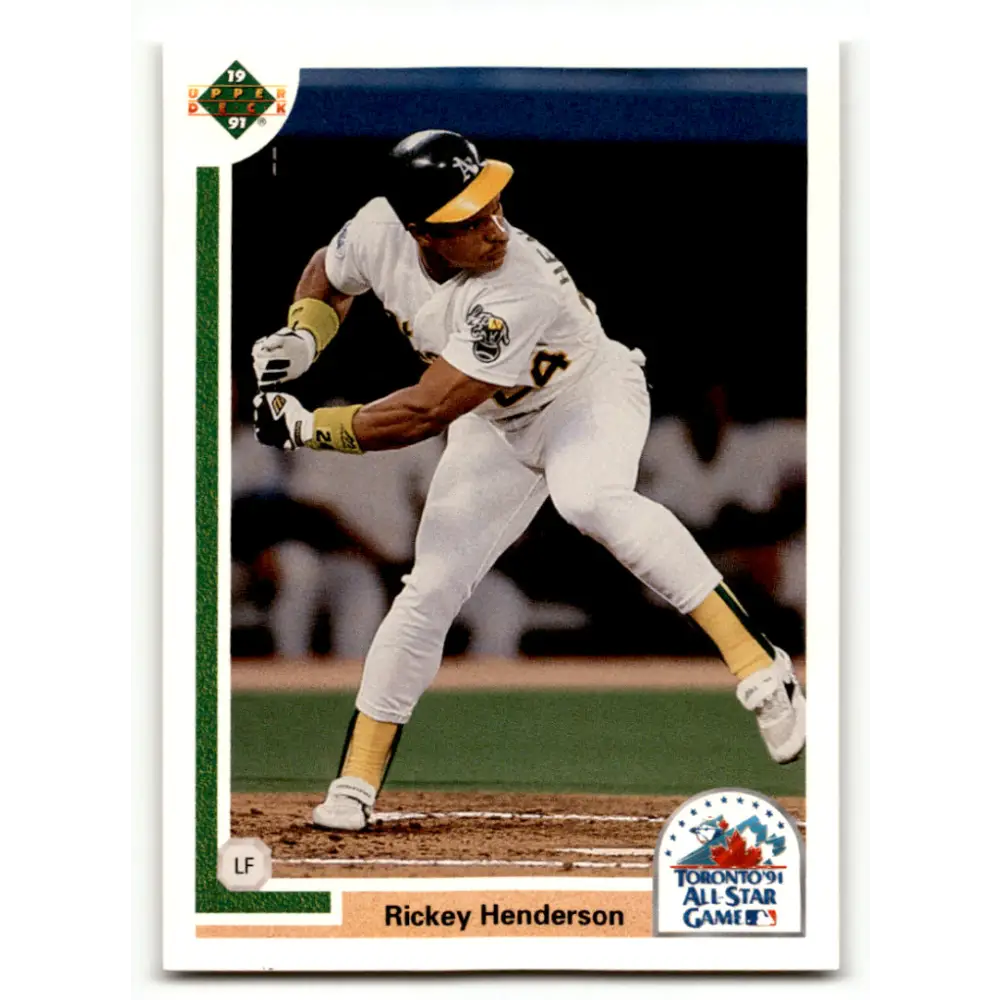 1991 Upper Deck Final Edition #86 Rickey Henderson EX Excellent Oakland Athletics Baseball Card  Image 1