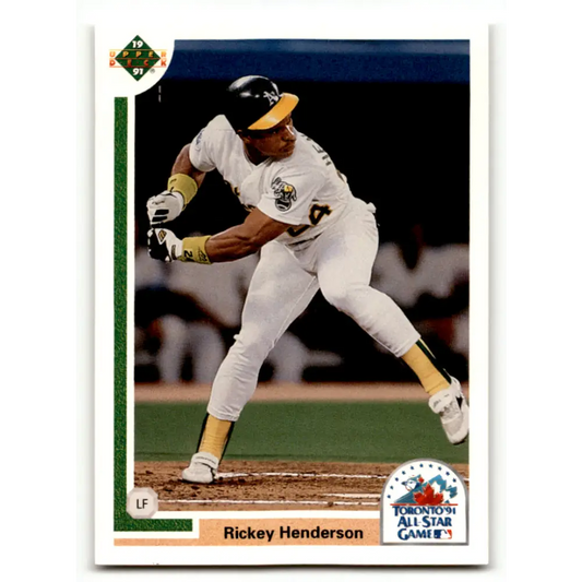 1991 Upper Deck Final Edition #86 Rickey Henderson EX Excellent Oakland Athletics Baseball Card  Image 1
