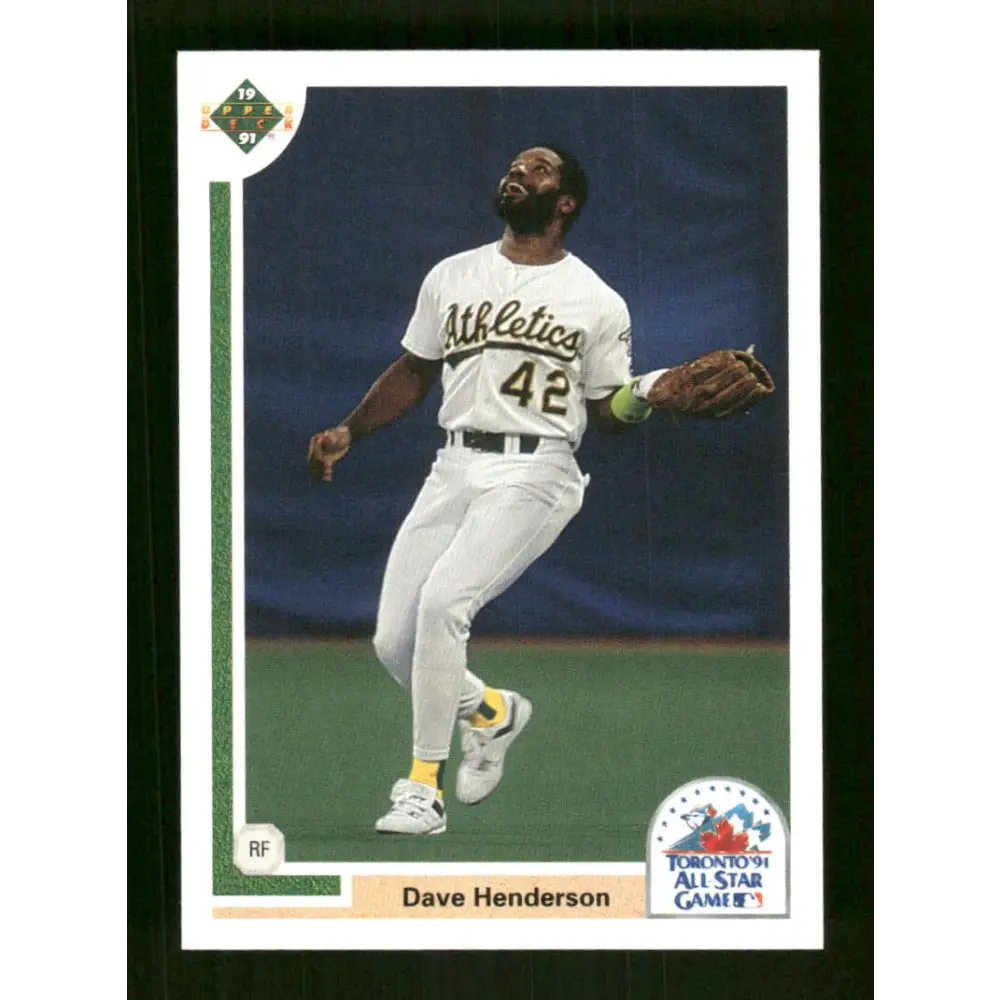 1991 Upper Deck Final Edition #88 Dave Henderson EX Excellent Oakland Athletics Baseball Card  Image 1
