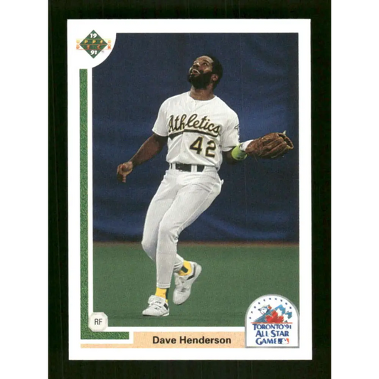 1991 Upper Deck Final Edition #88 Dave Henderson EX Excellent Oakland Athletics Baseball Card  Image 1
