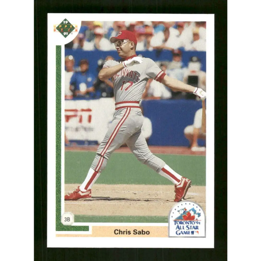 1991 Upper Deck Final Edition #94 Chris Sabo EX Excellent Cincinnati Reds Baseball Card  Image 1