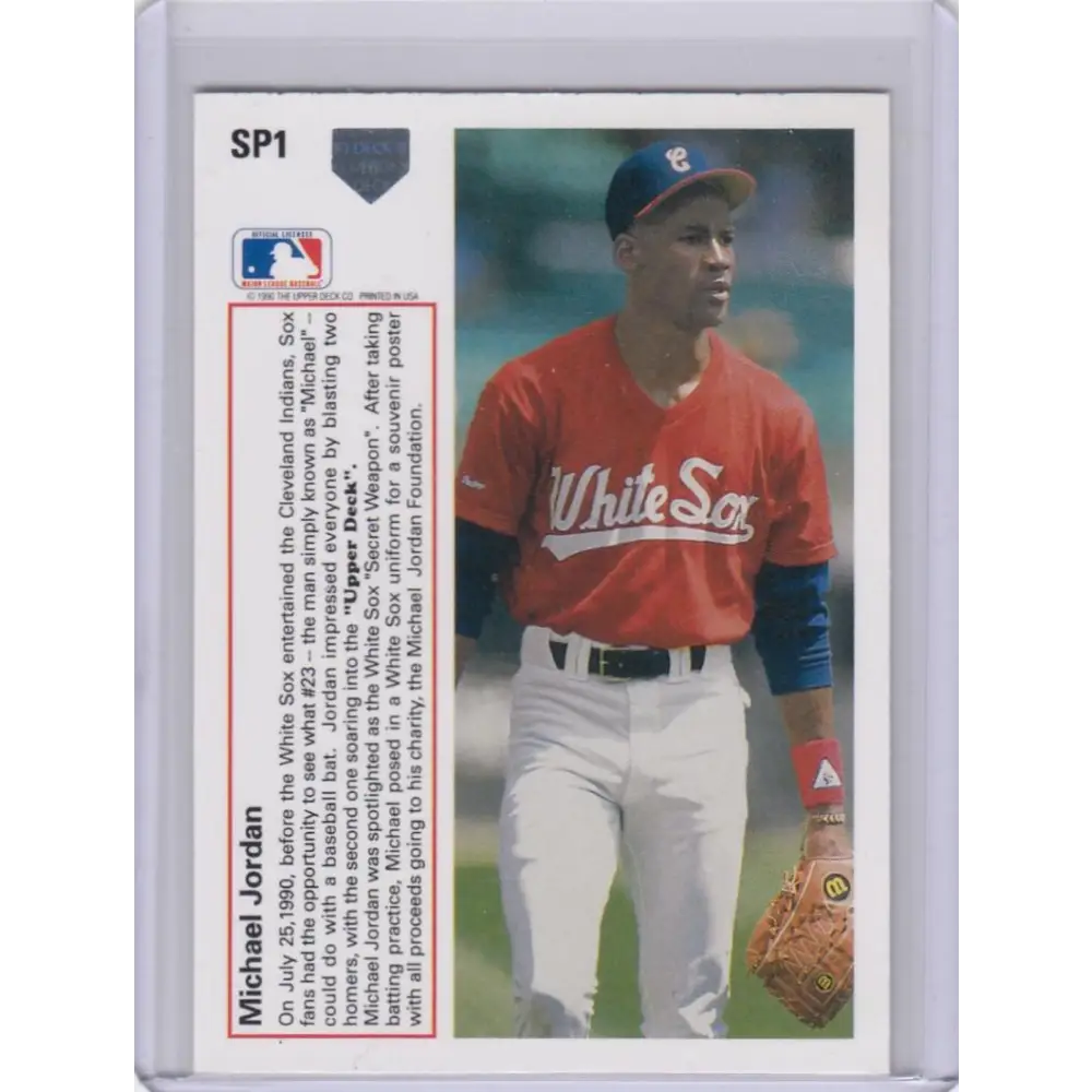 1991 Upper Deck #SP1 Michael Jordan EX Excellent Chicago White Sox Baseball Card  Image 2