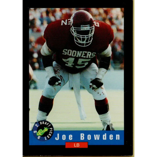 1992 Classic #12 Joe Bowden NM-MT Houston Oilers Football Card Image 1