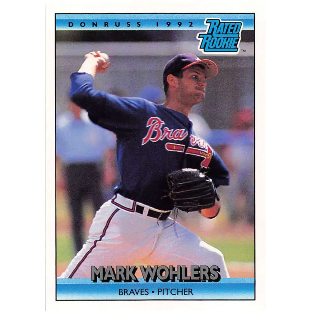 1992 Donruss #1 Mark Wohlers RR NM-MT Atlanta Braves Baseball Card Image 1