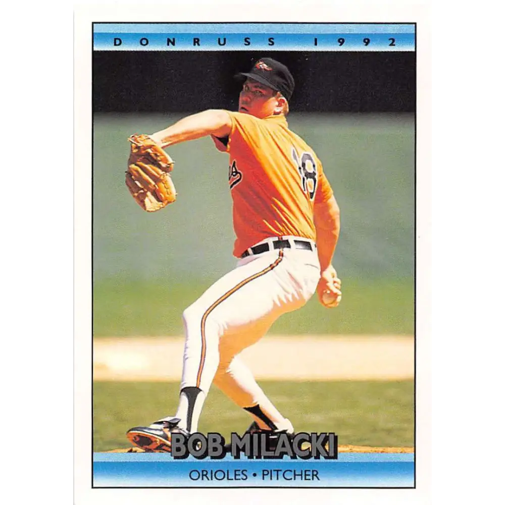 1992 Donruss #101 Bob Milacki NM-MT Baltimore Orioles Baseball Card Image 1