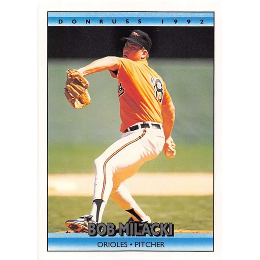 1992 Donruss #101 Bob Milacki NM-MT Baltimore Orioles Baseball Card Image 1