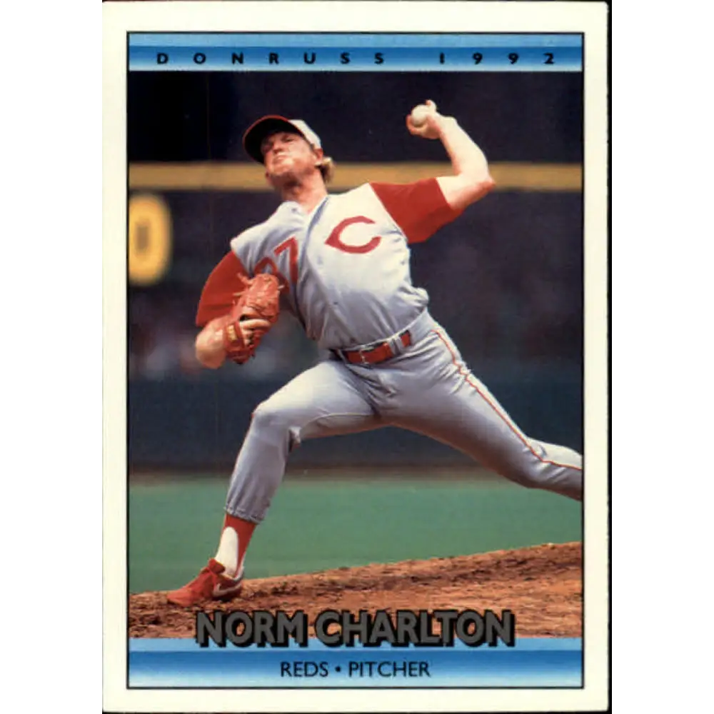 1992 Donruss #102 Norm Charlton NM-MT Cincinnati Reds Baseball Card Image 1