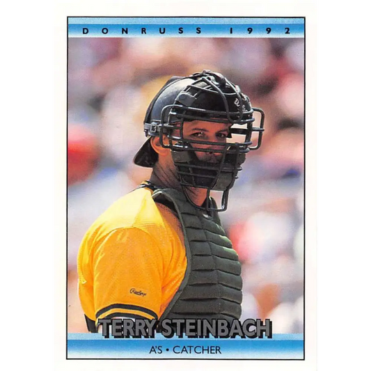 1992 Donruss #104 Terry Steinbach NM-MT Oakland Athletics Baseball Card Image 1