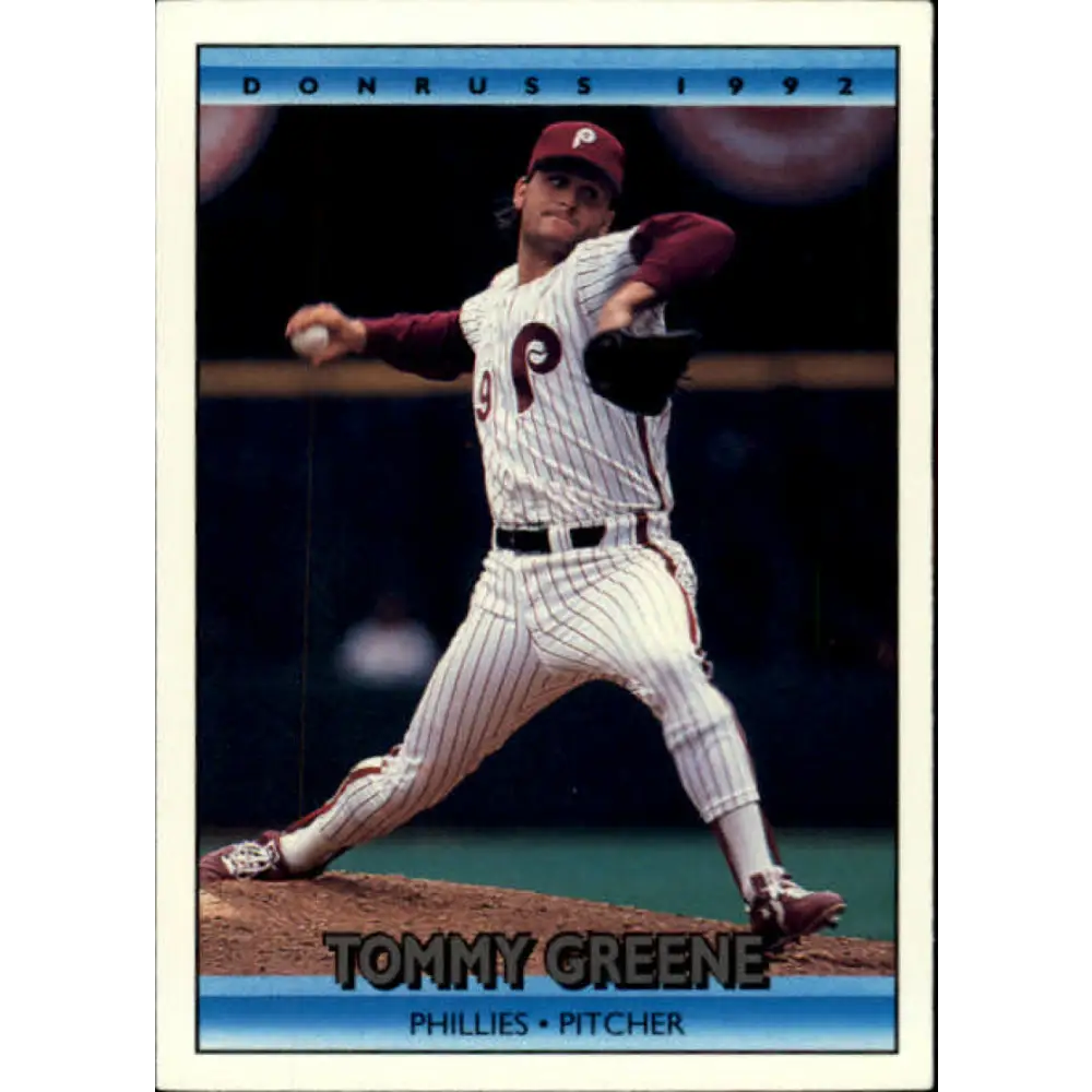1992 Donruss #109 Tommy Greene NM-MT Philadelphia Phillies Baseball Card Image 1