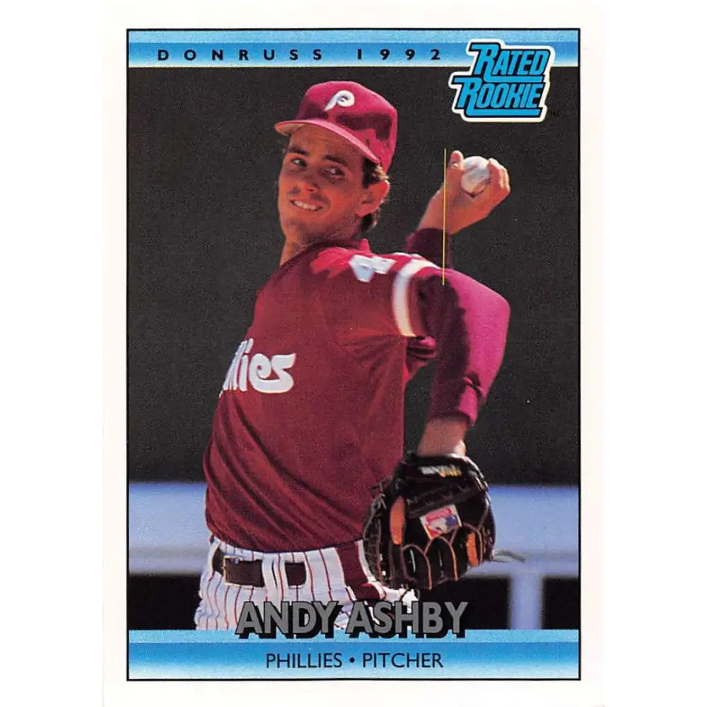 1992 Donruss #11 Andy Ashby RR NM-MT Philadelphia Phillies Baseball Card Image 1