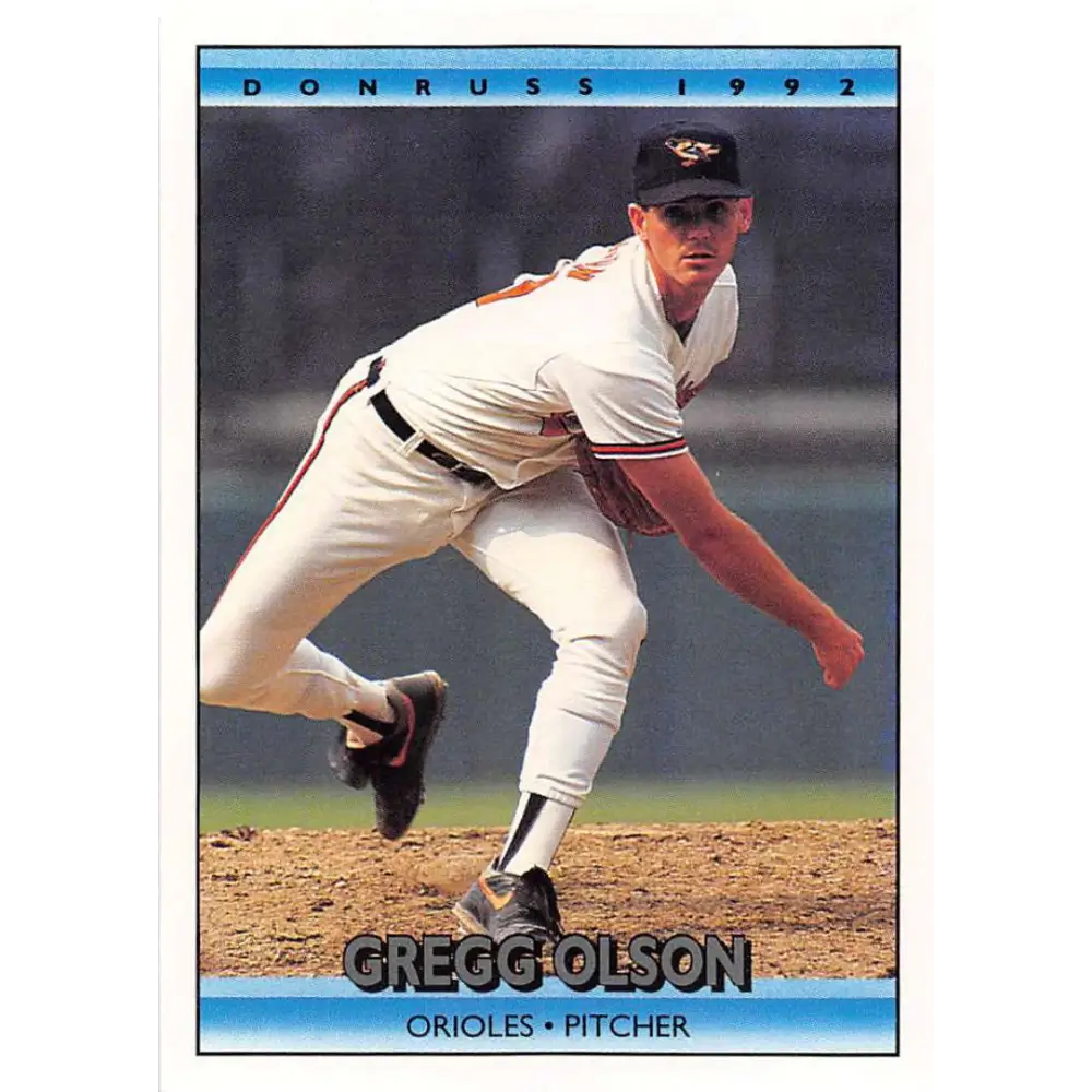 1992 Donruss #110 Gregg Olson NM-MT Baltimore Orioles Baseball Card Image 1